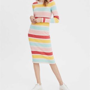 American Eagle Midi Bodycon knit Midi dress XL